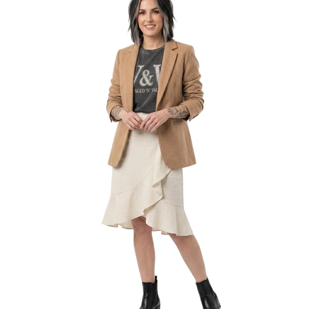 Hillard & Hanson off white skirt SKUW690